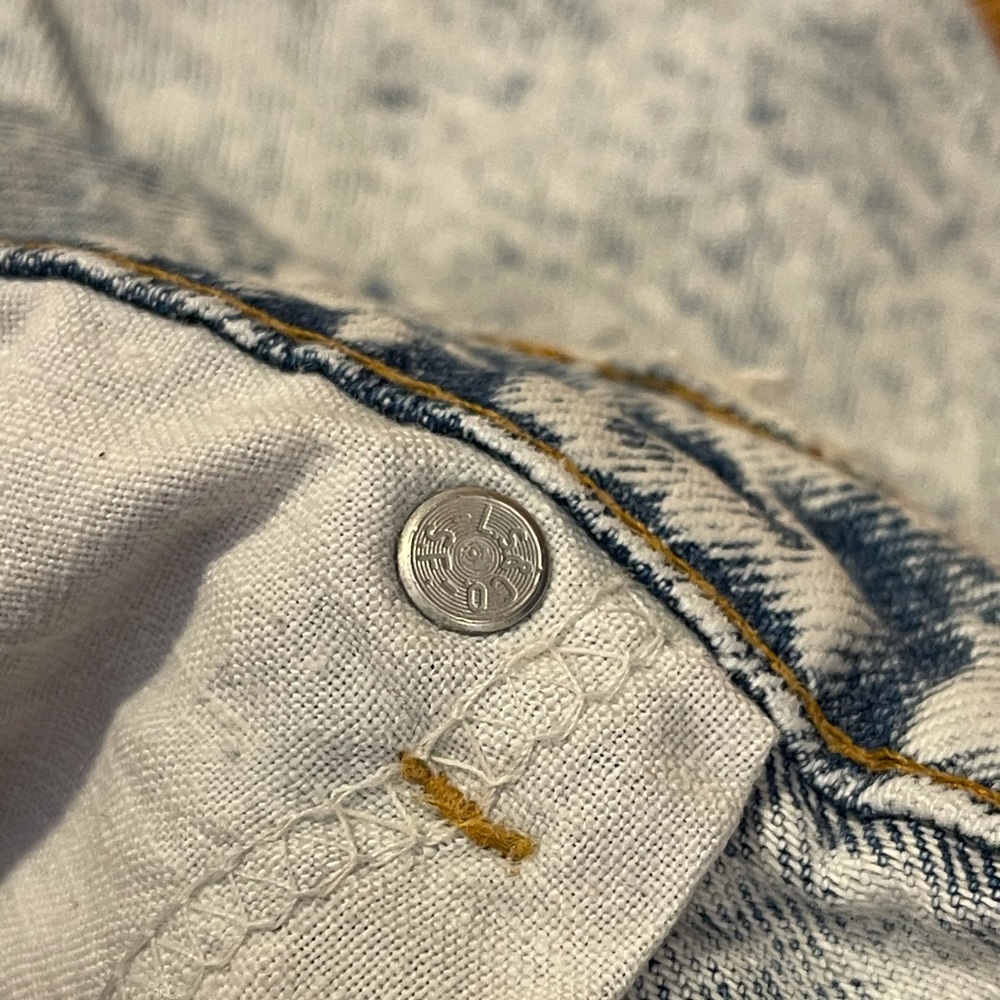 80-90s Vintage Orange Tab Acid Wash Levi’s 575 100% Cotton Jeans - Picture 9 of 14